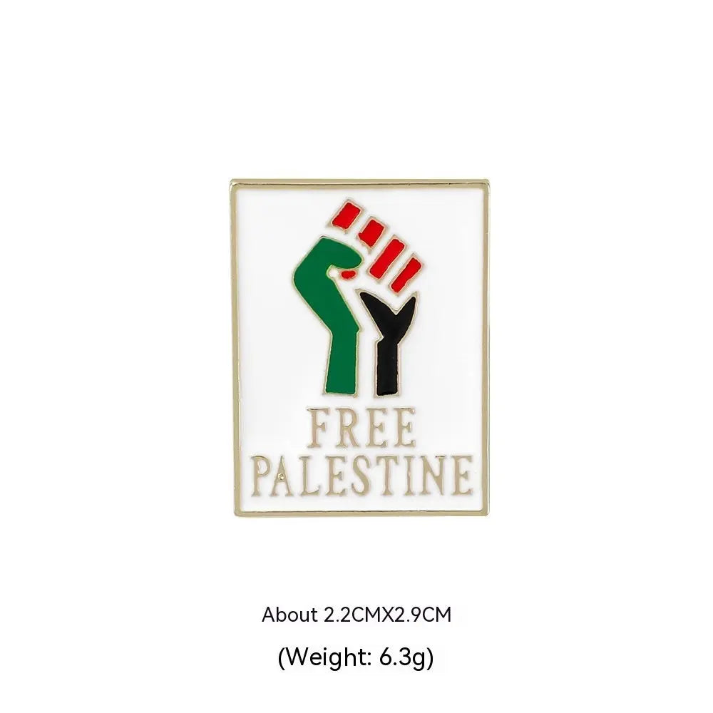 Fashion Simple Free Palestine Flag Brooch null