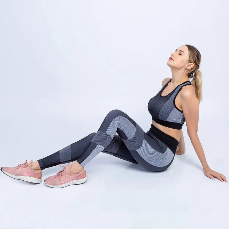 Fitness sport seamless yoga set null