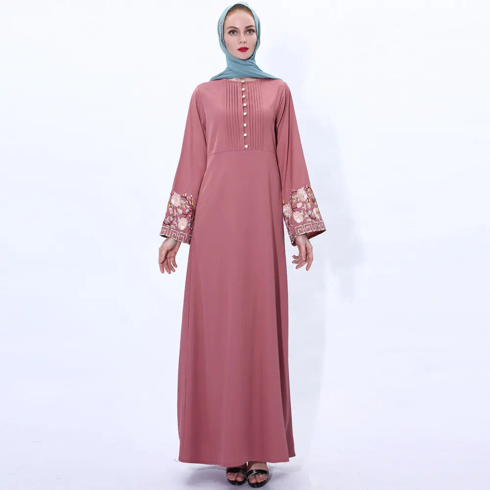 Retro slim Muslim women's dress summer null
