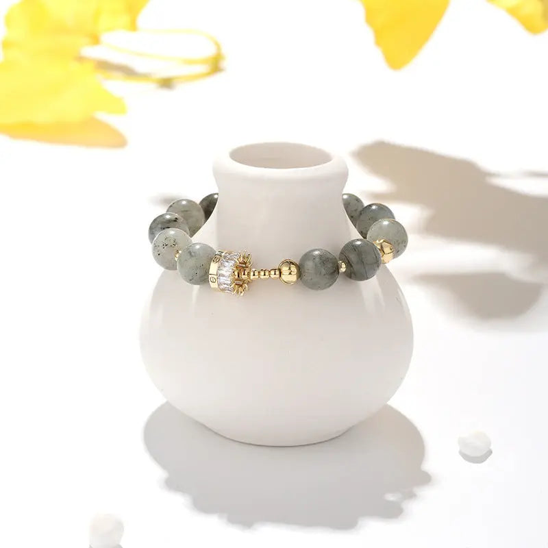 Moonstone Small Waist Transfer Bead Bracelet Women Design Small Light Luxury null