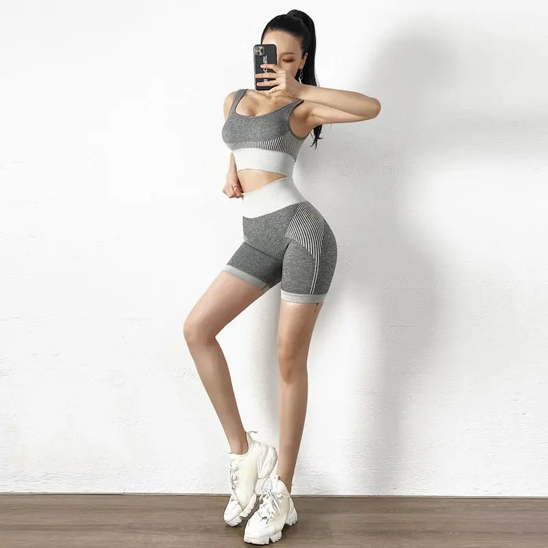 Women's Yoga Fitness Shorts Set null