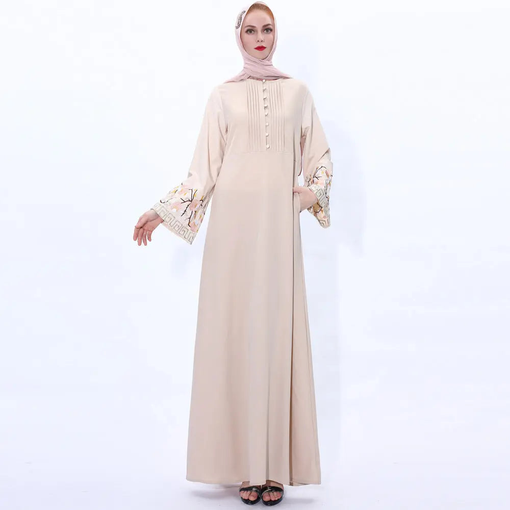 Retro slim Muslim women's dress summer null