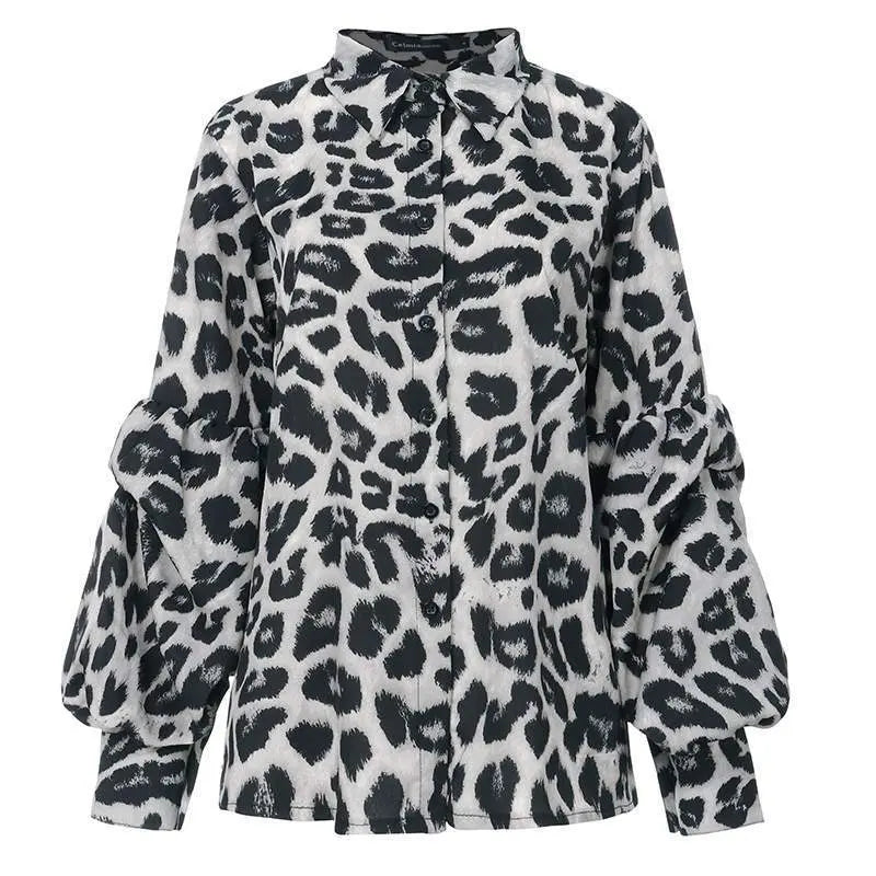 Women Sexy Leopard Print Tops null