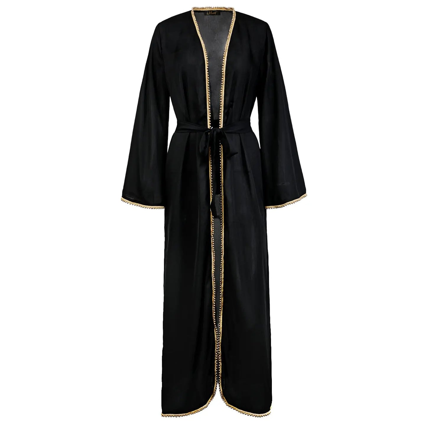 Bandage cardigan robe Muslim dress null