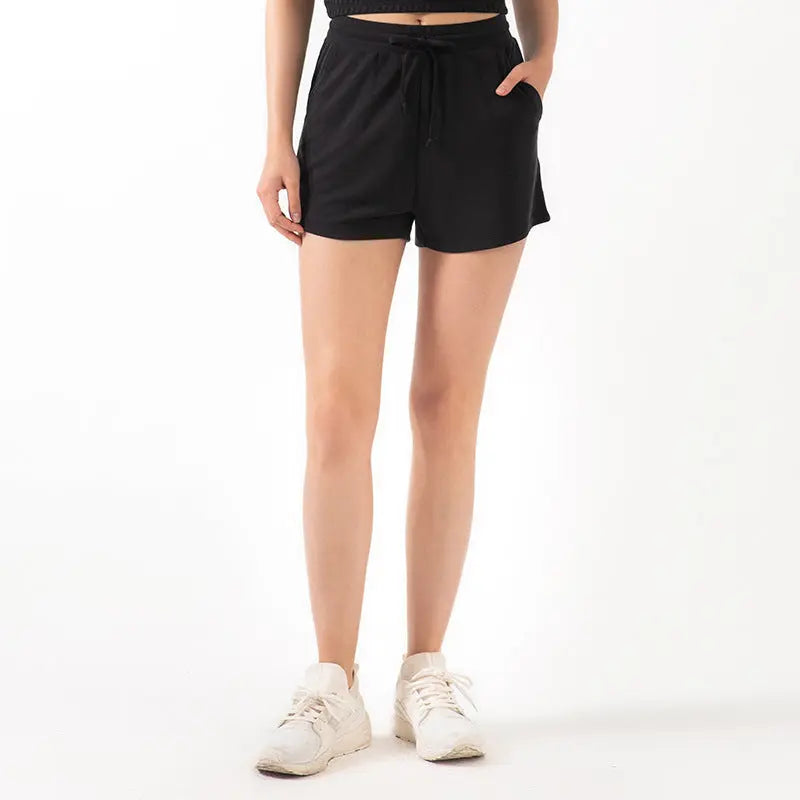 Lace Wide Loose Shorts Women HipsRunning Sports Fitness Fashion Casual Yoga Shorts null