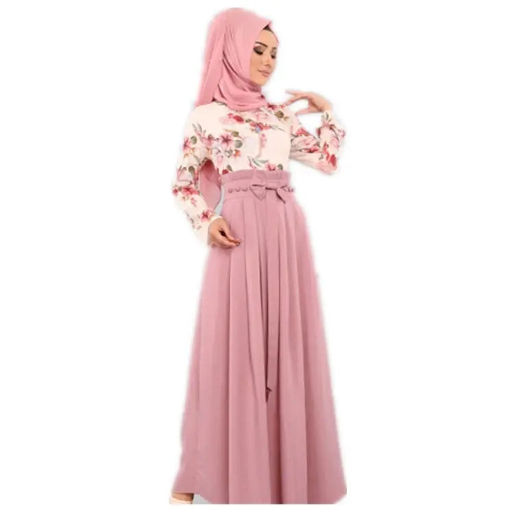 Muslim Print Dress Arab Hot Style null