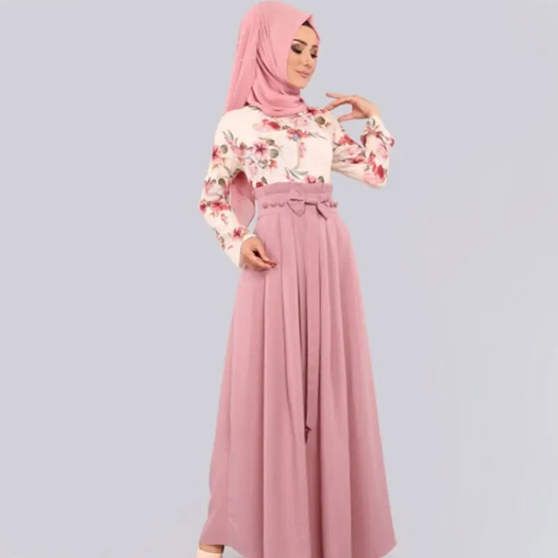 Muslim Print Dress Arab Hot Style null