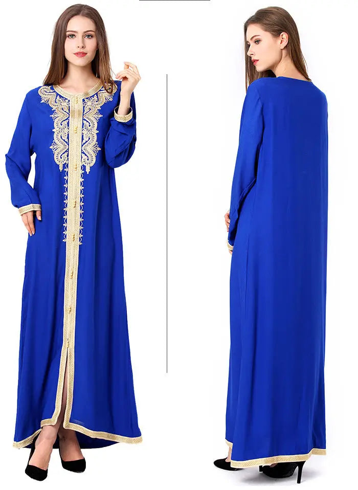 Muslim Embroidered Lace Dress Dress null