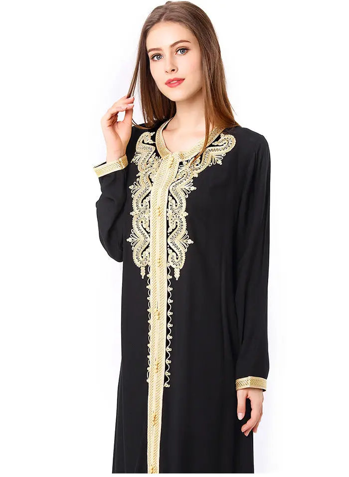 Muslim Embroidered Lace Dress Dress null