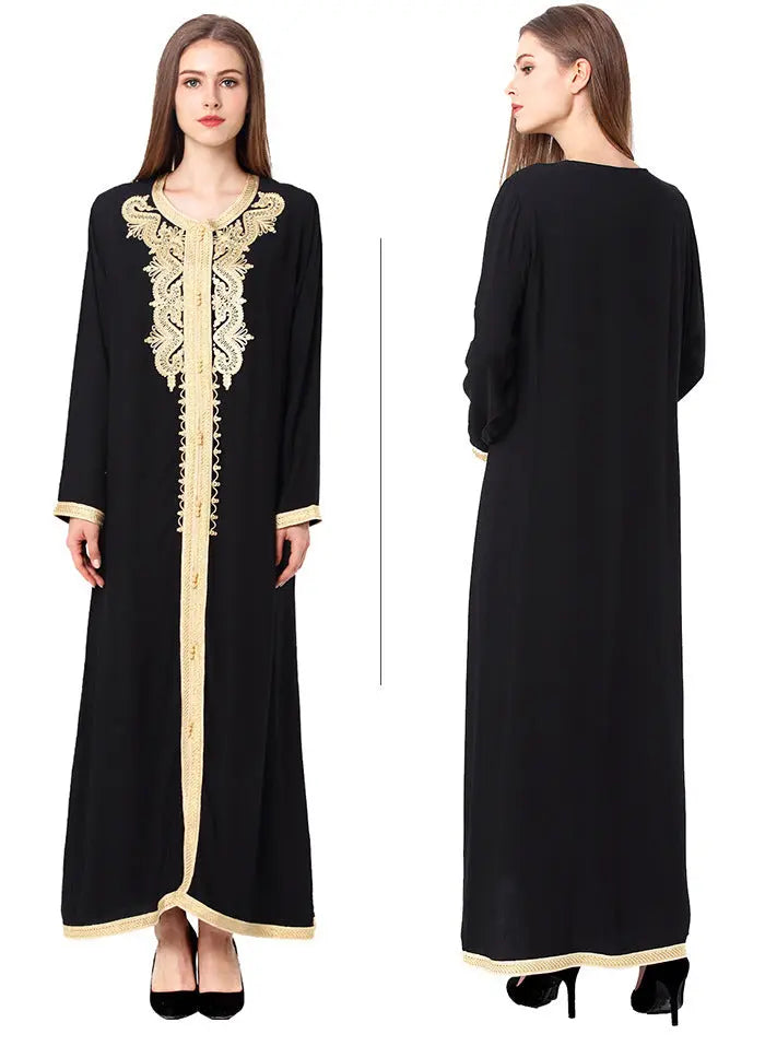 Muslim Embroidered Lace Dress Dress null