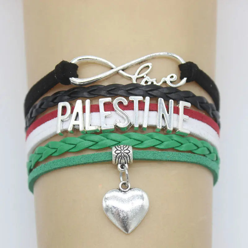 Infinity Love Palestine Bracelet Charm Palestine null