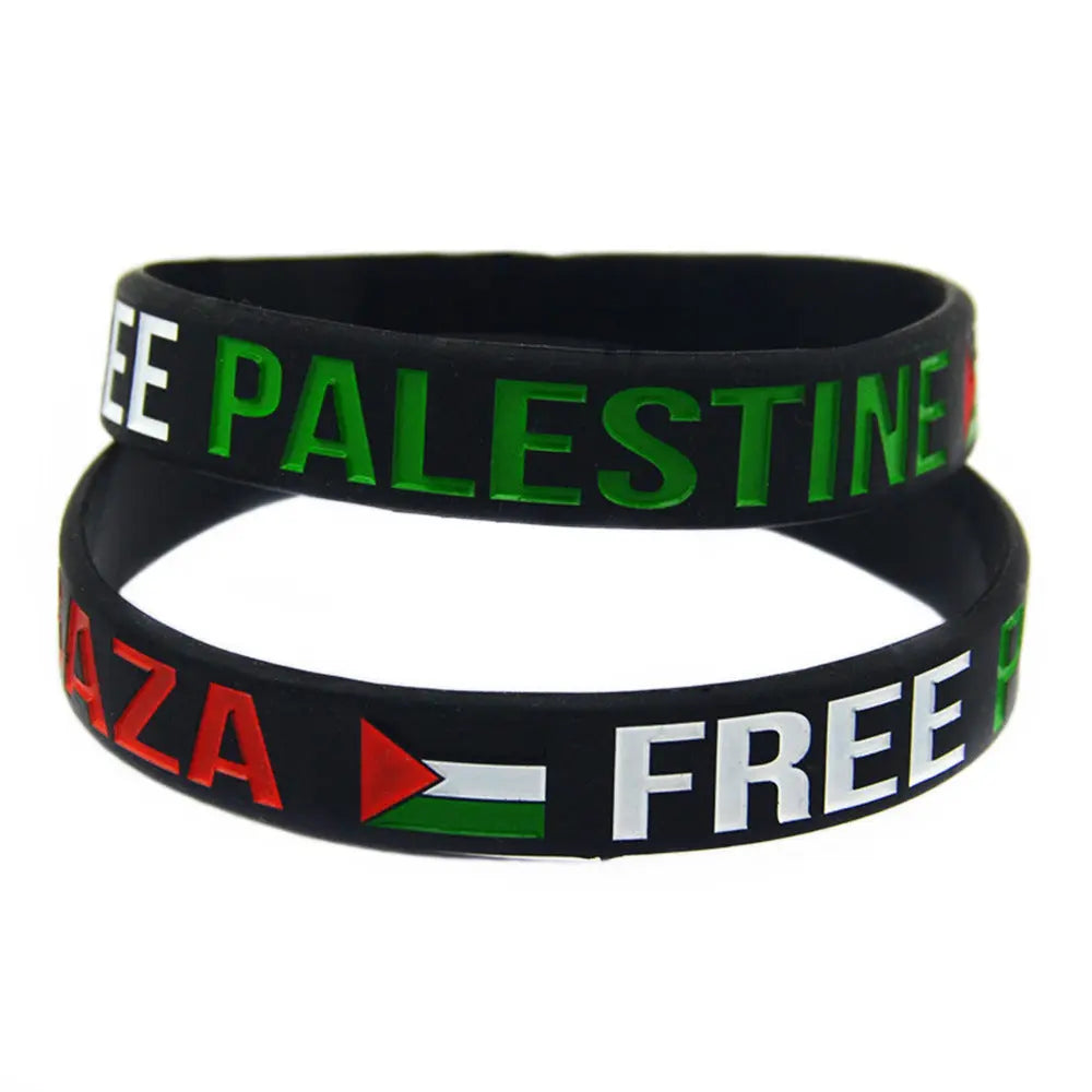 Palestine Flag Silicone Wristband Palestine Bracelet Gaza Gaza Palestine Bracelet null