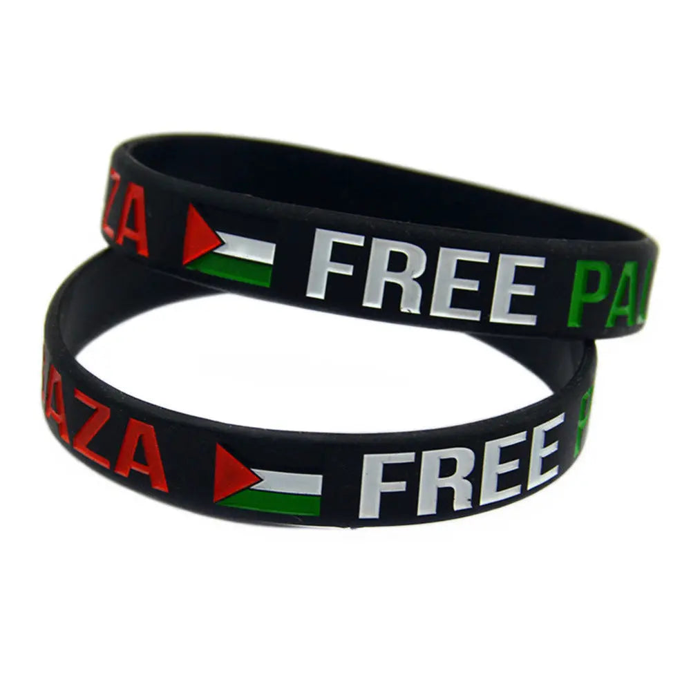 Palestine Flag Silicone Wristband Palestine Bracelet Gaza Gaza Palestine Bracelet null
