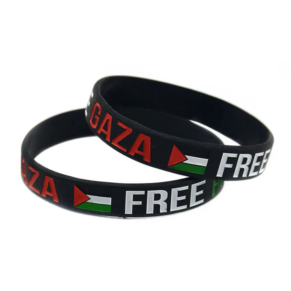 Palestine Flag Silicone Wristband Palestine Bracelet Gaza Gaza Palestine Bracelet null