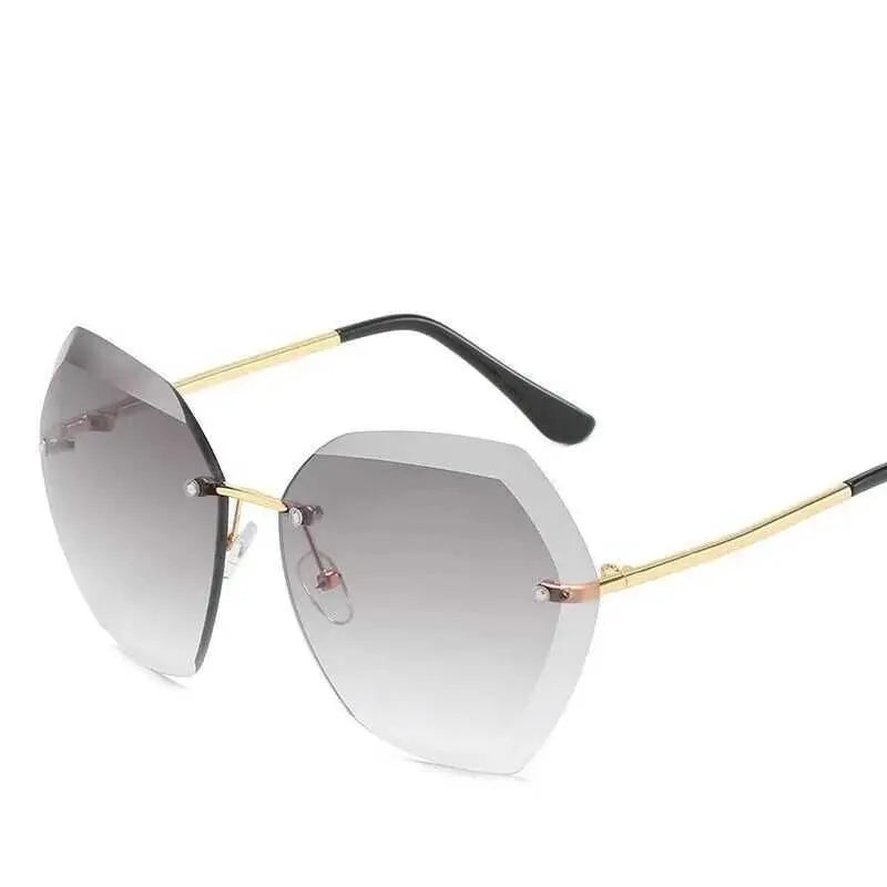 Diamond-Studded Sunglasses Women Anti-Sunglasses Women Fashion Round Face Driving Travel Glasses Korean Trend - Nadastore womens fashion