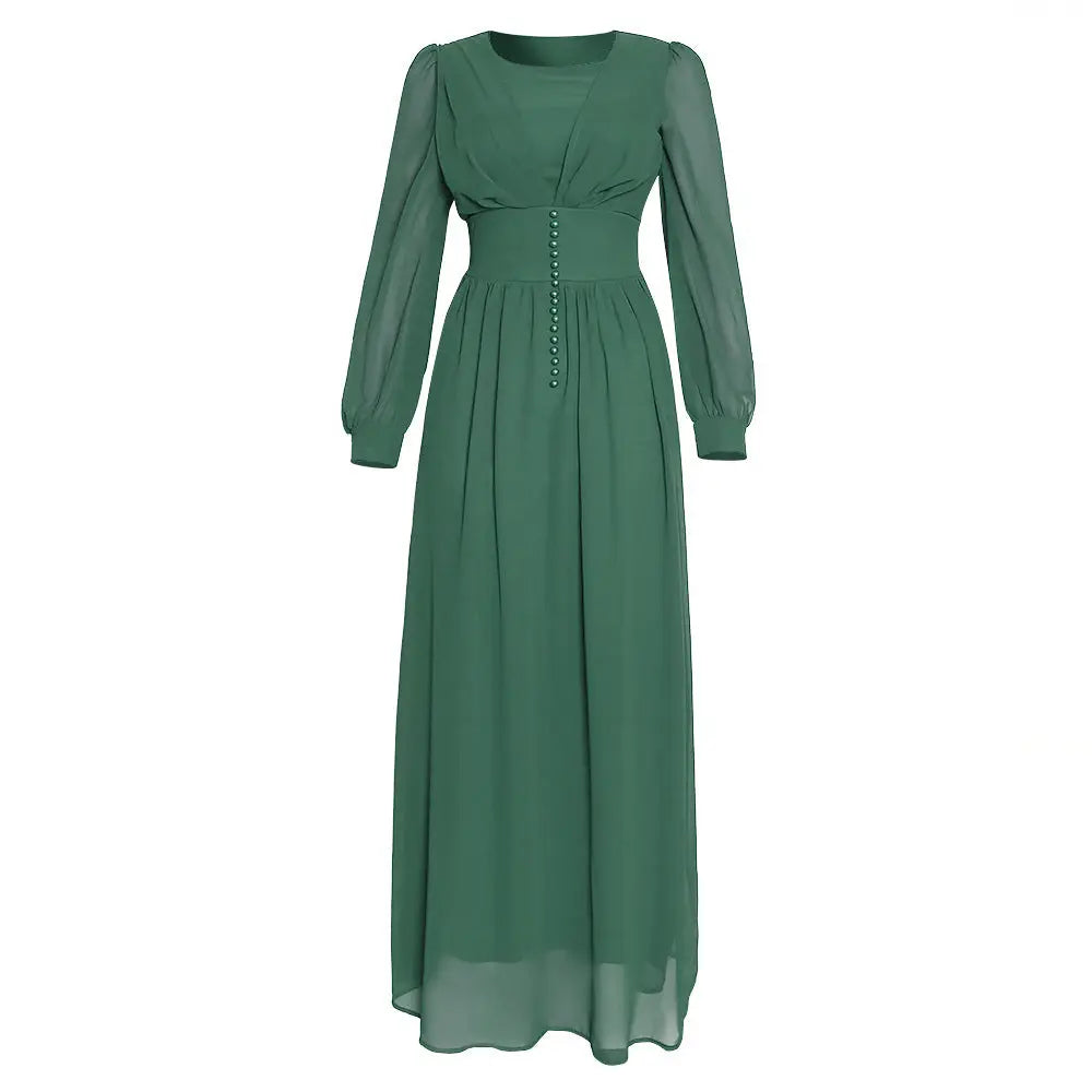 Muslim Women's Clothing Long Sleeve Chiffon Dress null