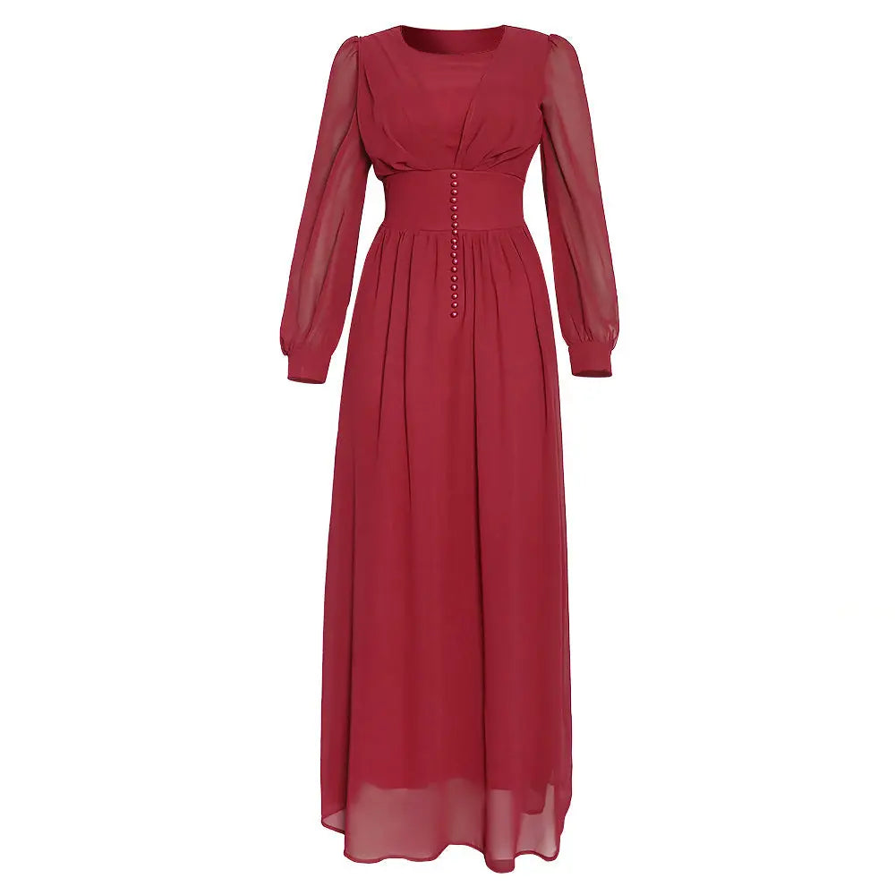Muslim Women's Clothing Long Sleeve Chiffon Dress null
