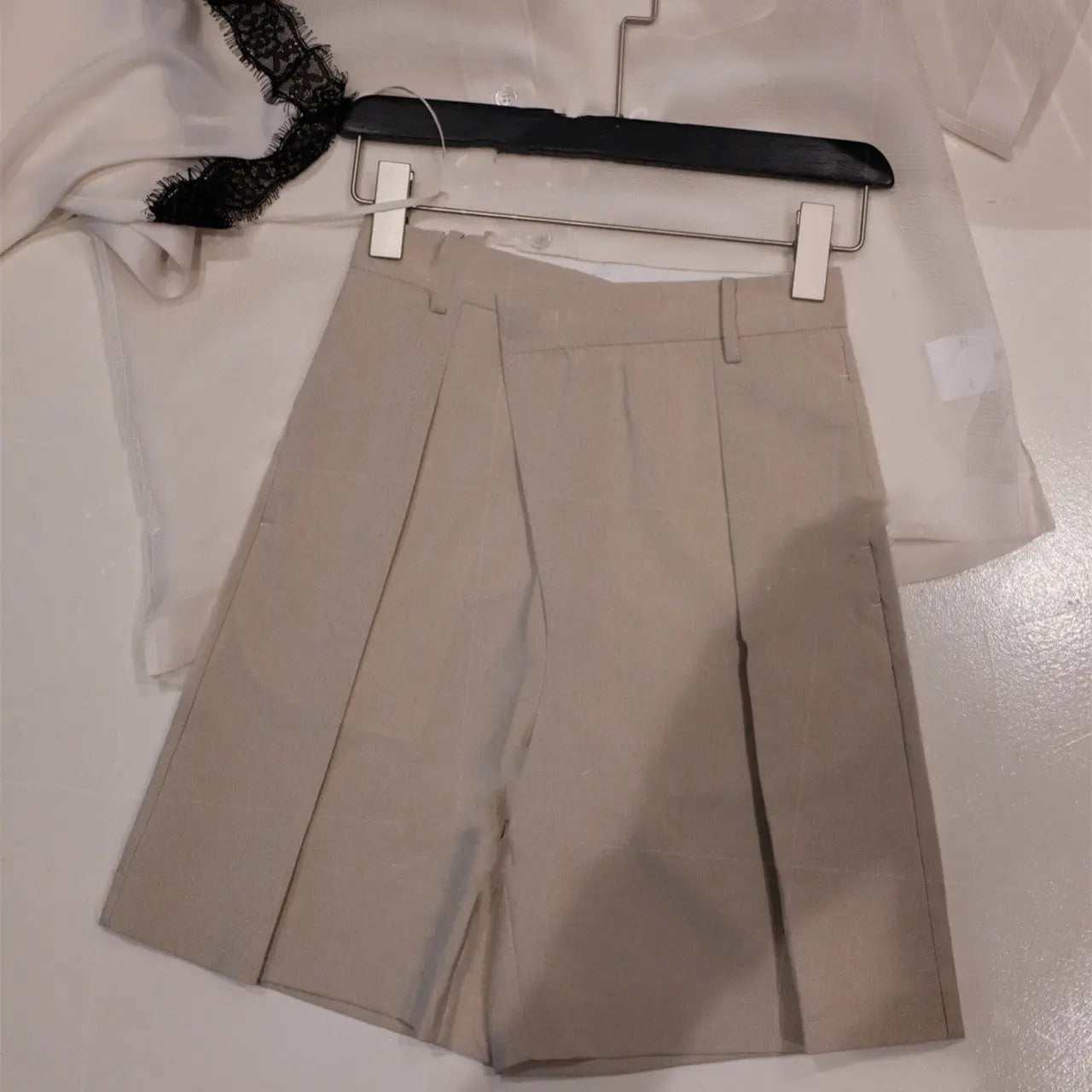 Bermuda Shorts Suit Diagonal Placket Shorts Shorts null