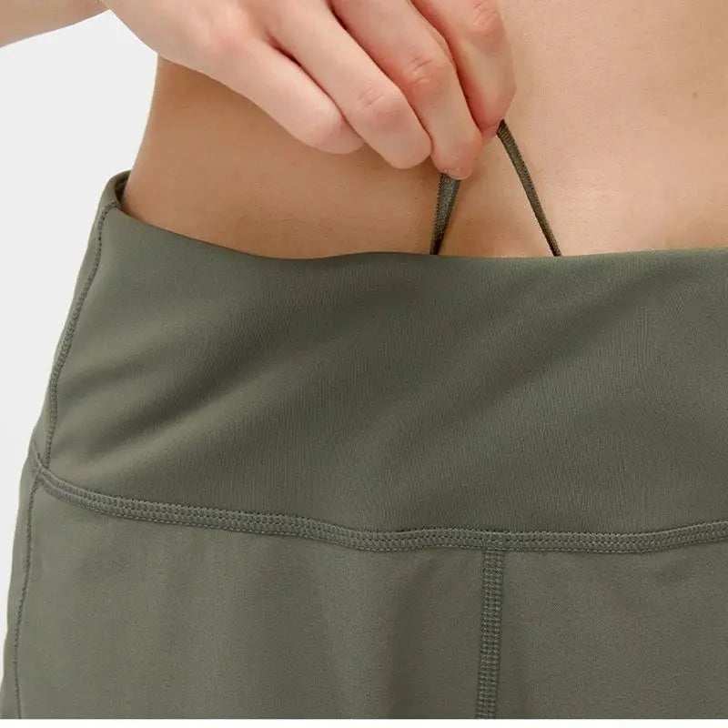 Women's Yoga Shorts Back Zip Pocket Sports Shorts null