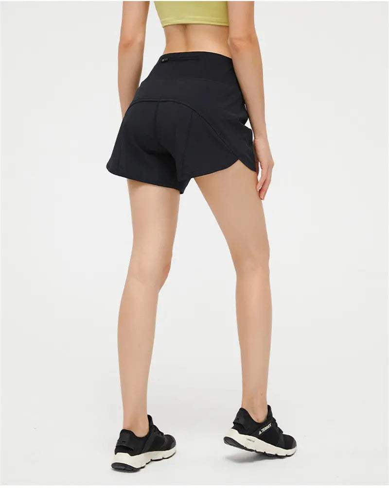 Women's Yoga Shorts Back Zip Pocket Sports Shorts null