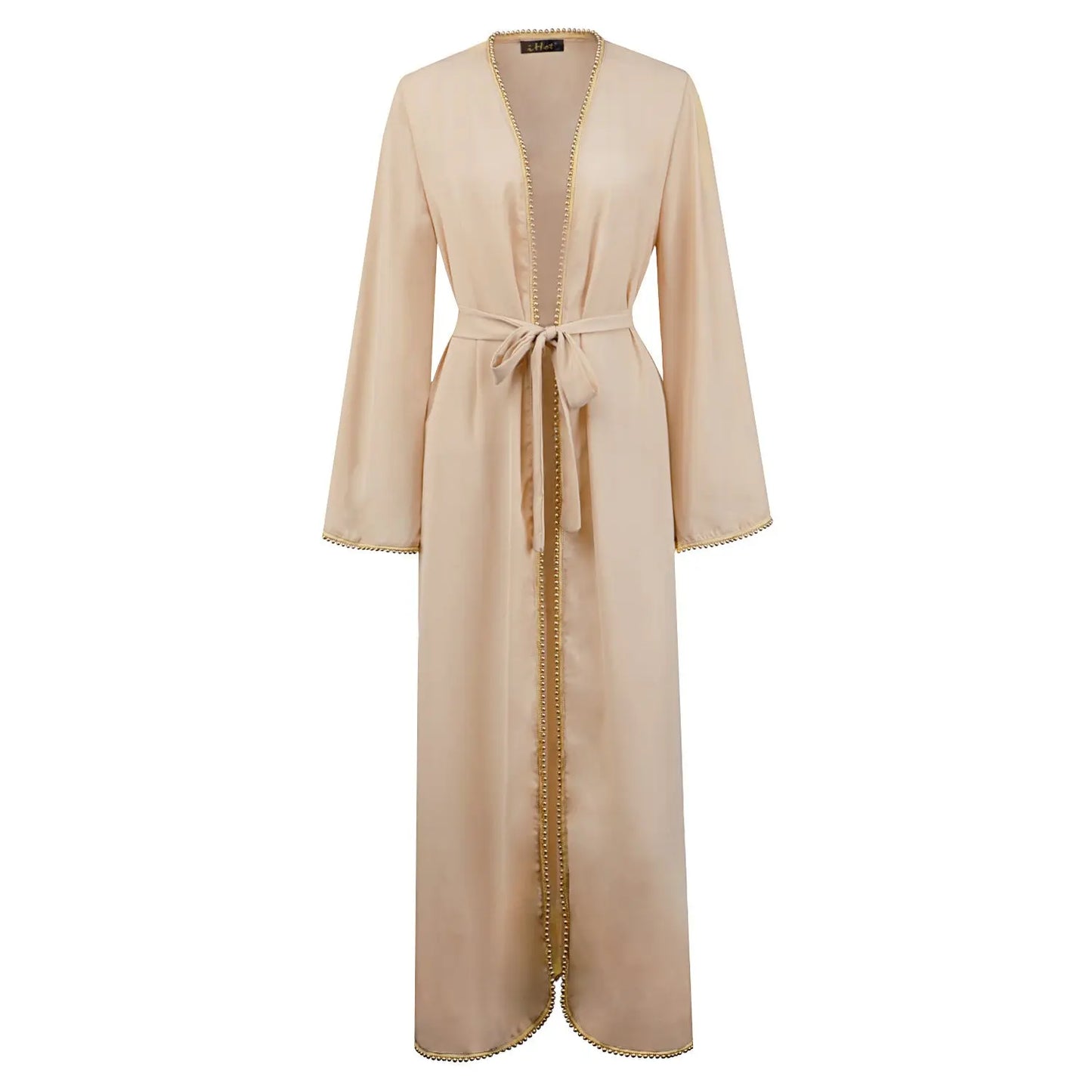 Bandage cardigan robe Muslim dress null