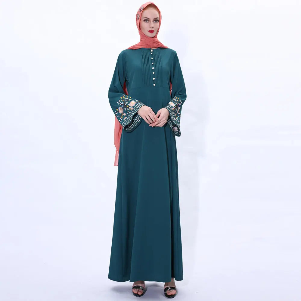 Retro slim Muslim women's dress summer null
