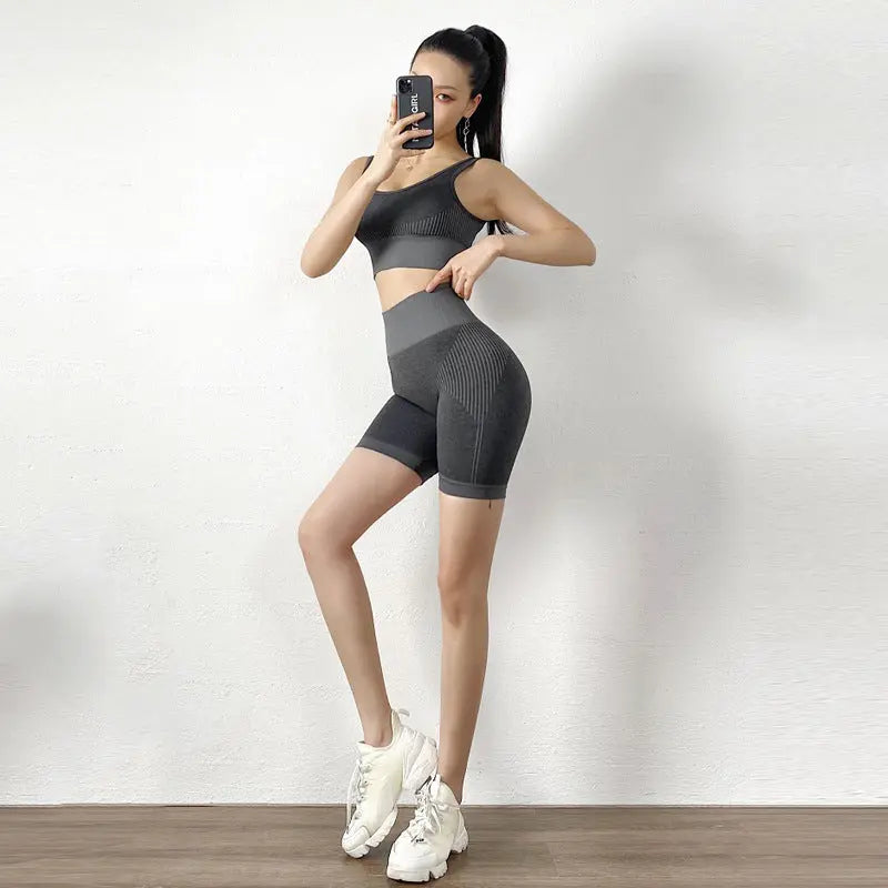 Women's Yoga Fitness Shorts Set null
