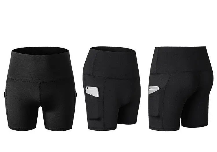 Three-point yoga shorts null