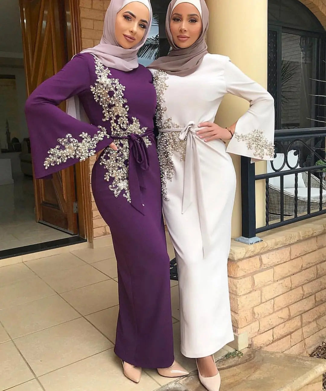 Muslim embroidered dress null
