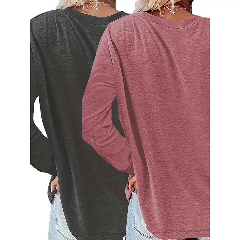 Flowers Graphic Long Sleeve Tees Shirts For Women null