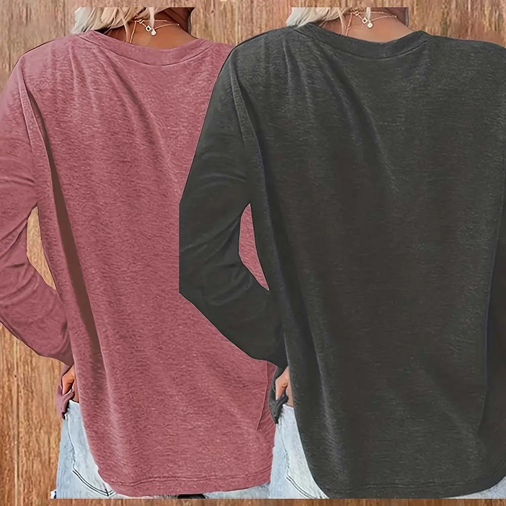 Flowers Graphic Long Sleeve Tees Shirts For Women null