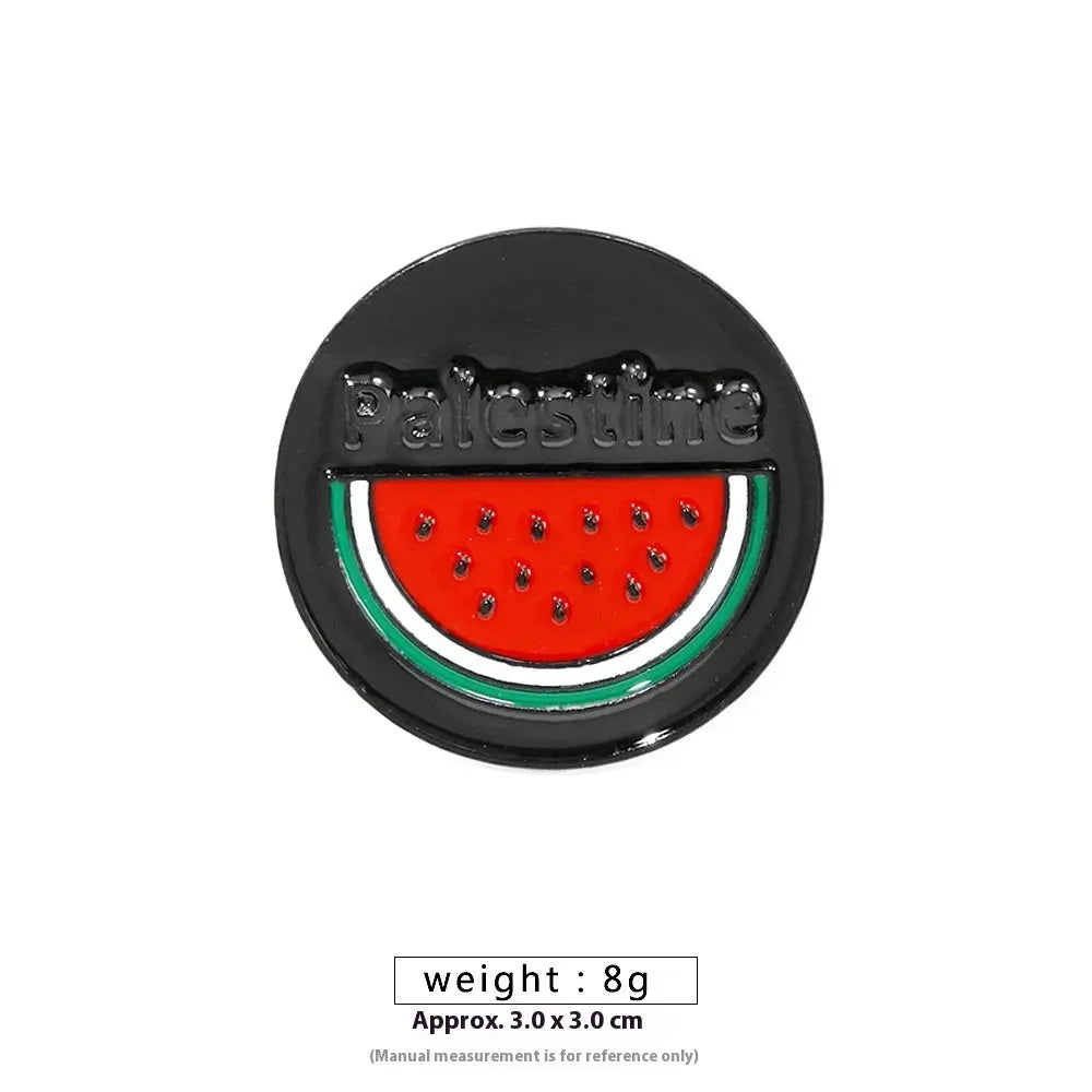 Free Palestine Flag Brooch Gold Badge Clothes Accessories Pin null