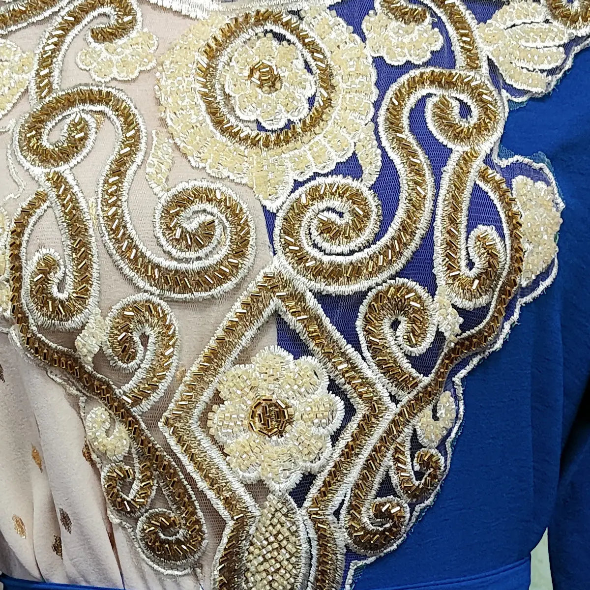 Embroidery Applique Muslim Tunic Robe Dress null