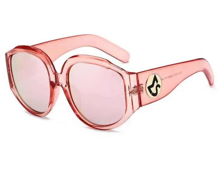 New Arrival Oversize Women Round Sun Glasses Fashion Ladies Olive Frames Glasses null