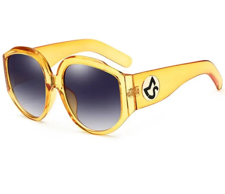 New Arrival Oversize Women Round Sun Glasses Fashion Ladies Olive Frames Glasses null