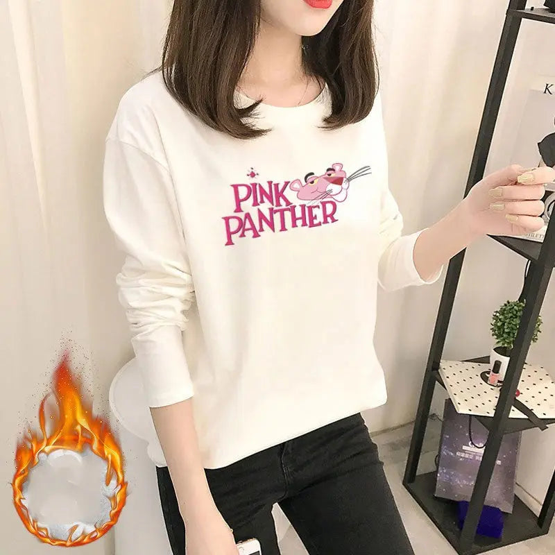 New Velvet Padded Long-Sleeved Women's Bottoming Shirt null
