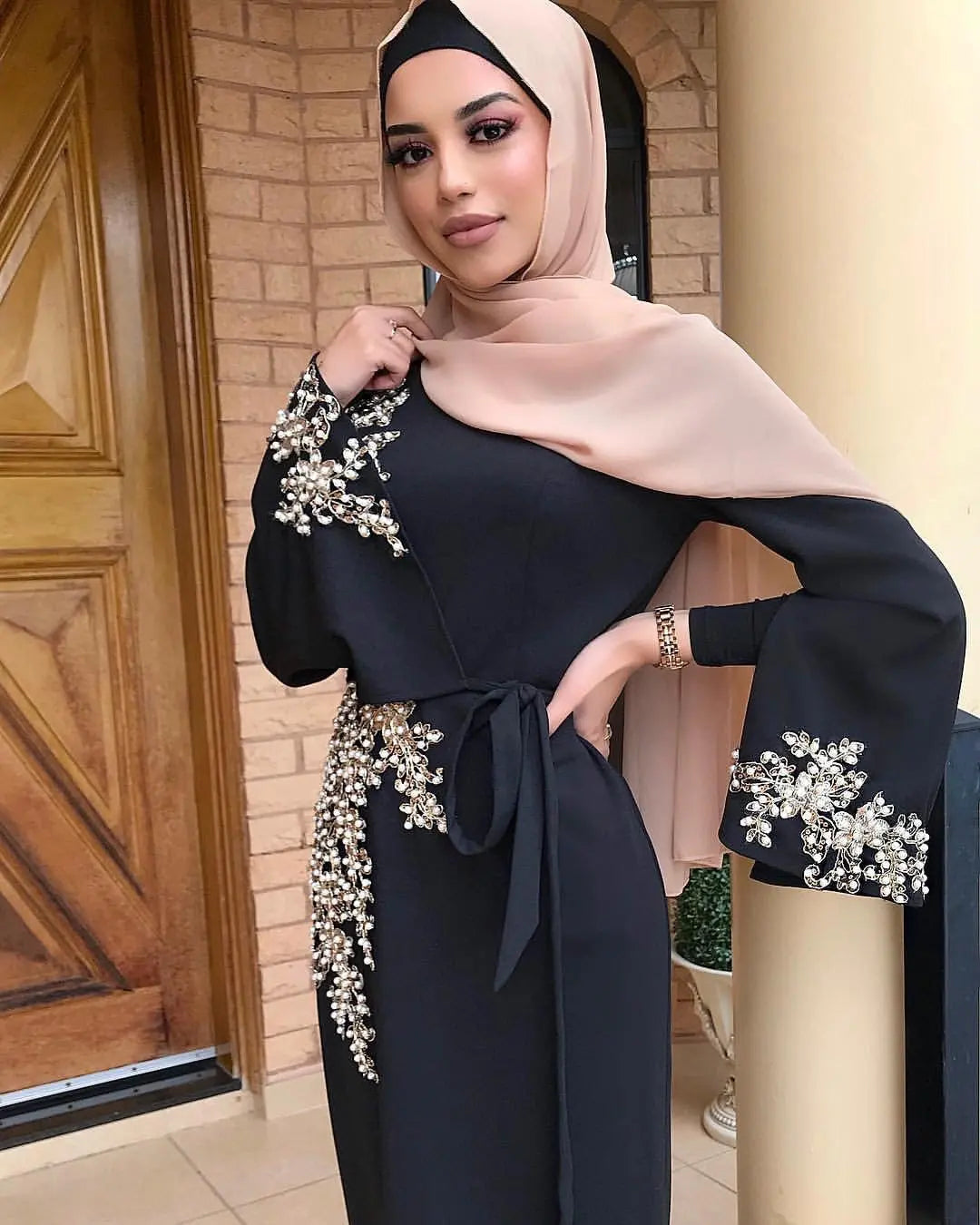 Muslim embroidered dress null