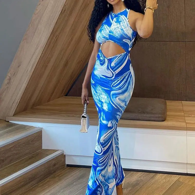 Summer Sleeveless Backless Party Party Dresses Women's Sexy Package Hip Dresses null