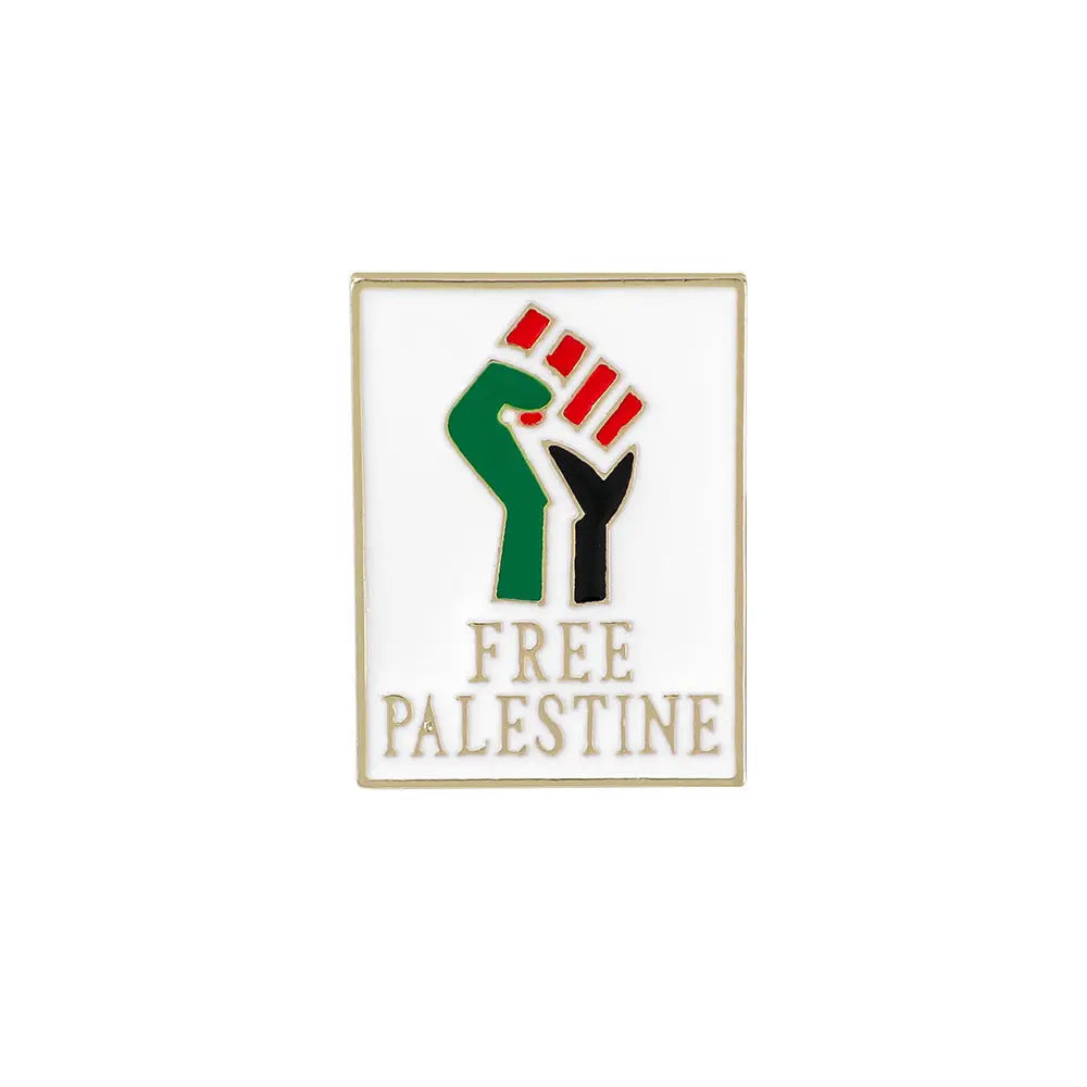 Fashion Simple Free Palestine Flag Brooch null