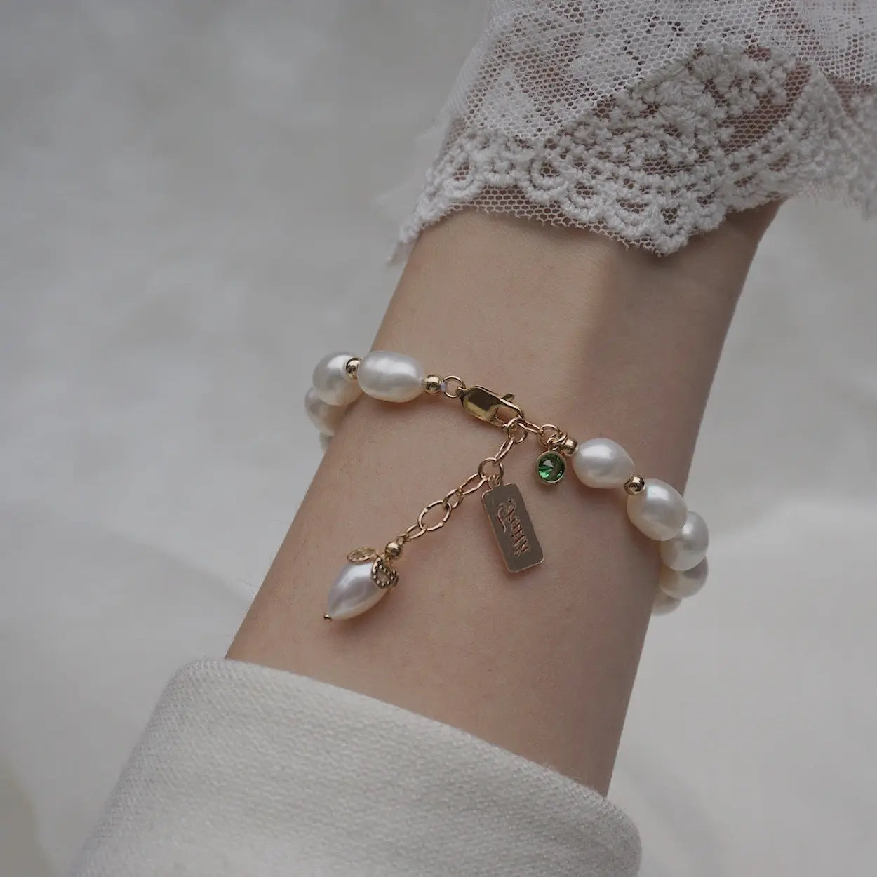 Natural Zircon Pearl Bracelet Ins Fashion Luxury Jewelry null