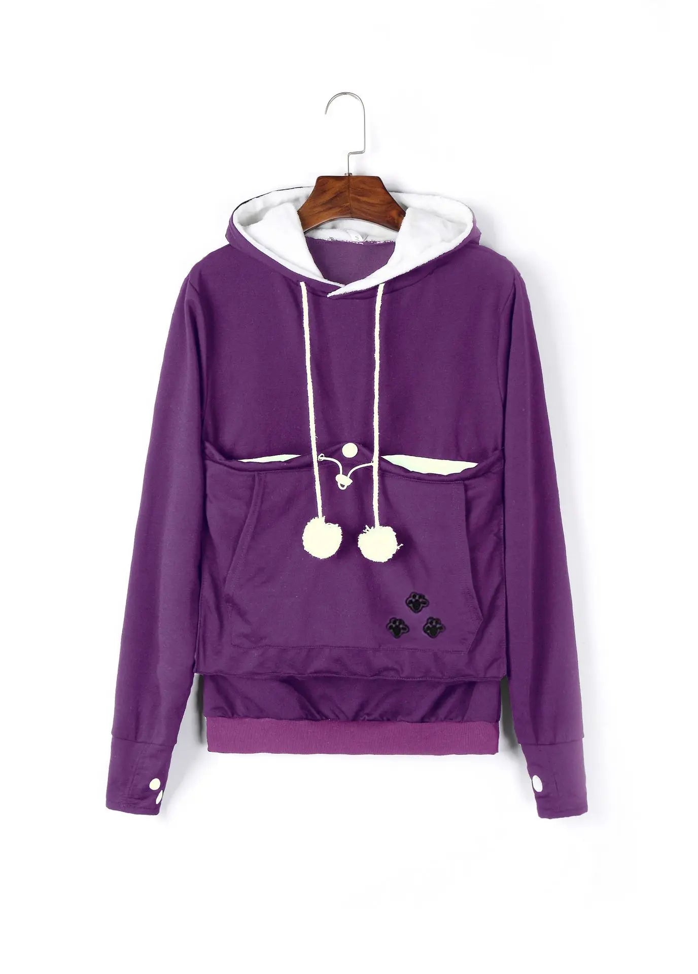 Cute Hoodies Pullover Sweatshirts With Pet Pocket For Cat Clothes Winter Women - Nadastore womens fashion