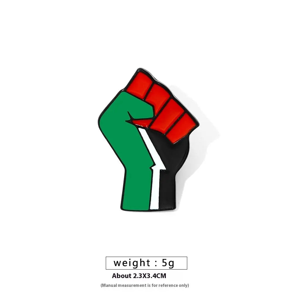 Free Palestine Flag Brooch Gold Badge Clothes Accessories Pin null