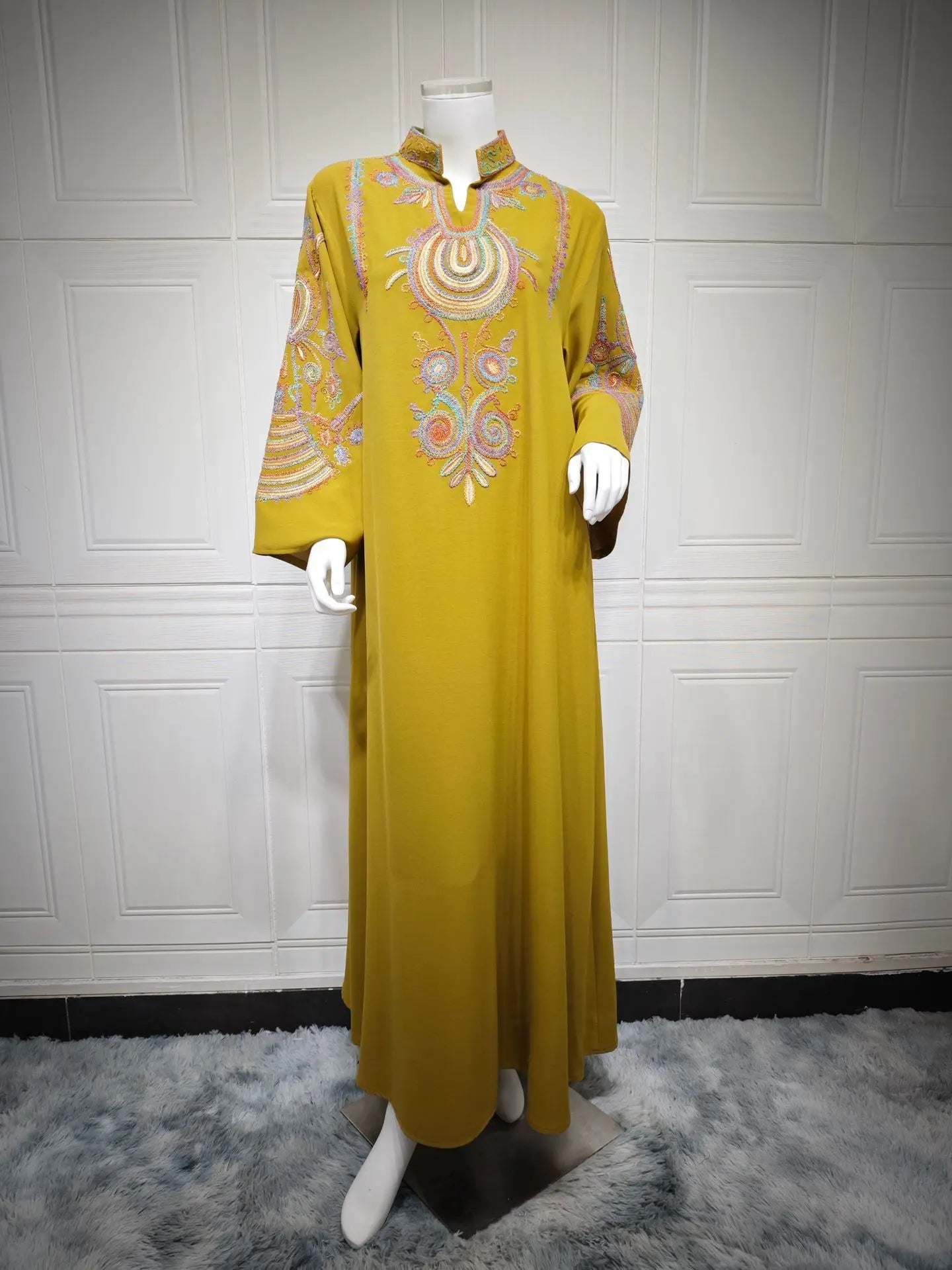 Women's Embroidered Rope Embroidered Muslim Pullover Dress null