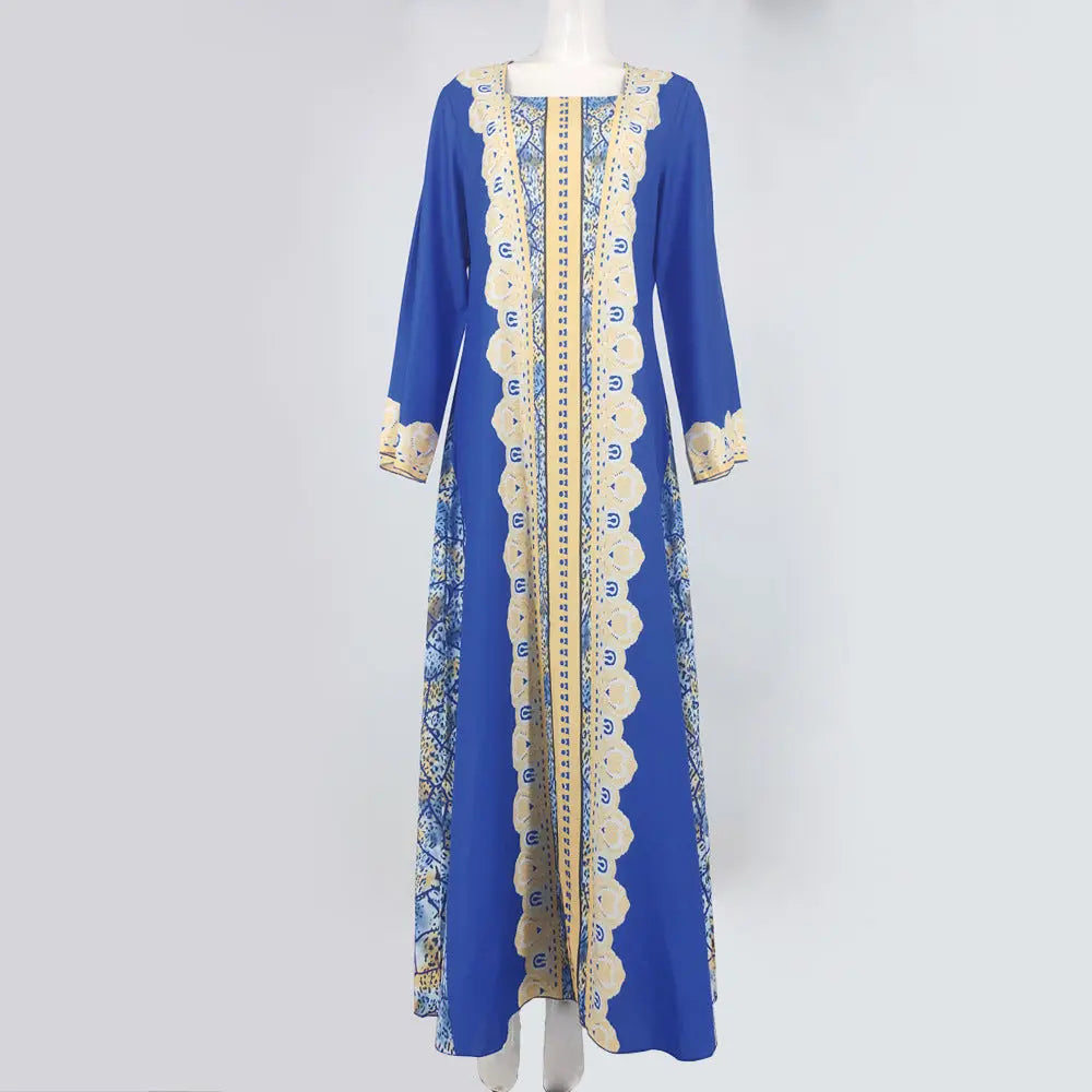 Middle Eastern Printed Dress Muslim Robe null