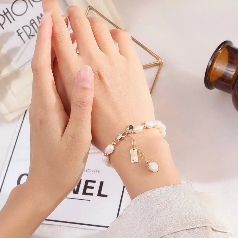 Natural Zircon Pearl Bracelet Ins Fashion Luxury Jewelry null