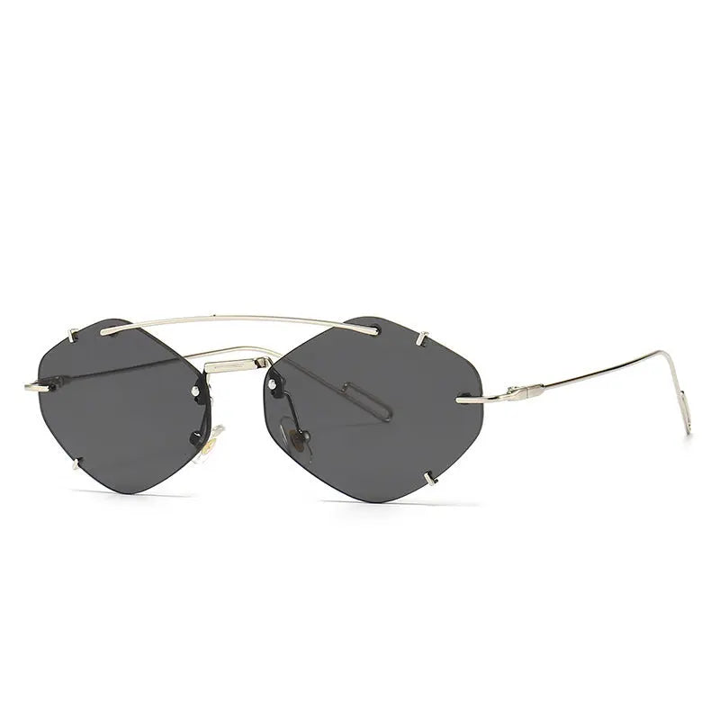 Metal Frameless Sun Glasses Women null