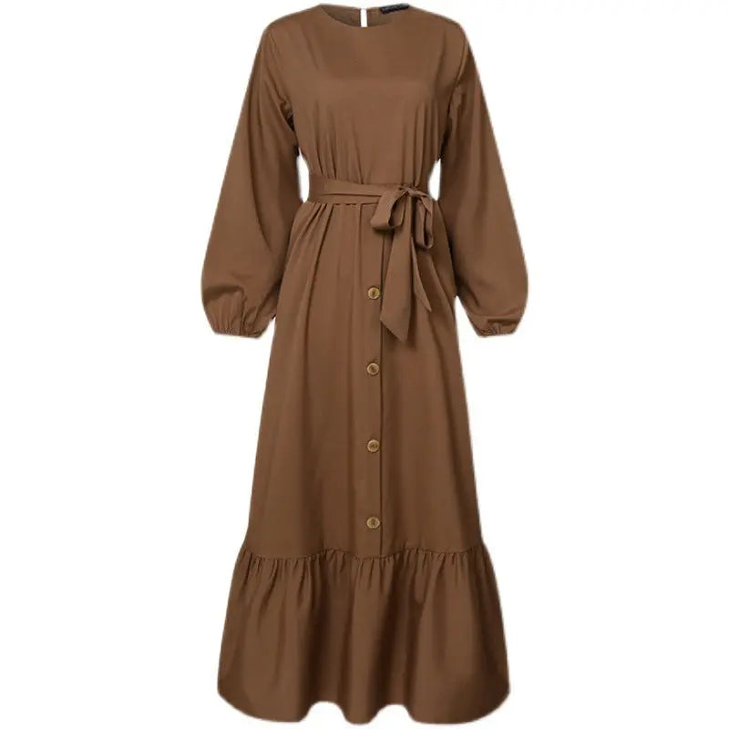Women's Pullover Round Neck Muslim Dress null