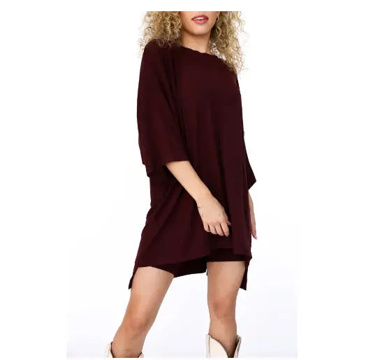 Summer Shorts Suit Fashion Loose Short-sleeved T-shirt And Slim Tight Pants Women's Clothing - Nadastore Summer Shorts Suit Fashion Loose Short-sleeved T-shirt And Slim Tight Pants Women's Clothing