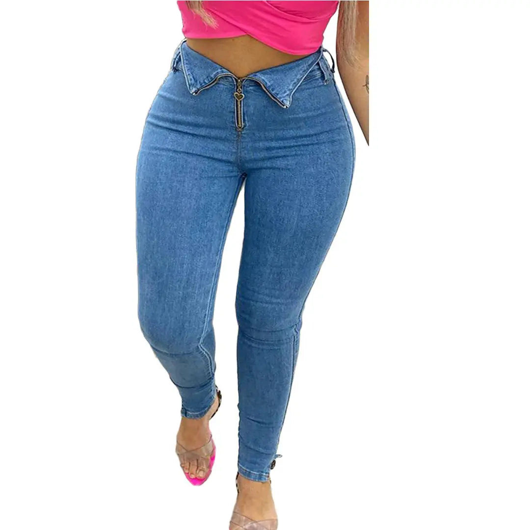 Fashion casual jeans with jeans null
