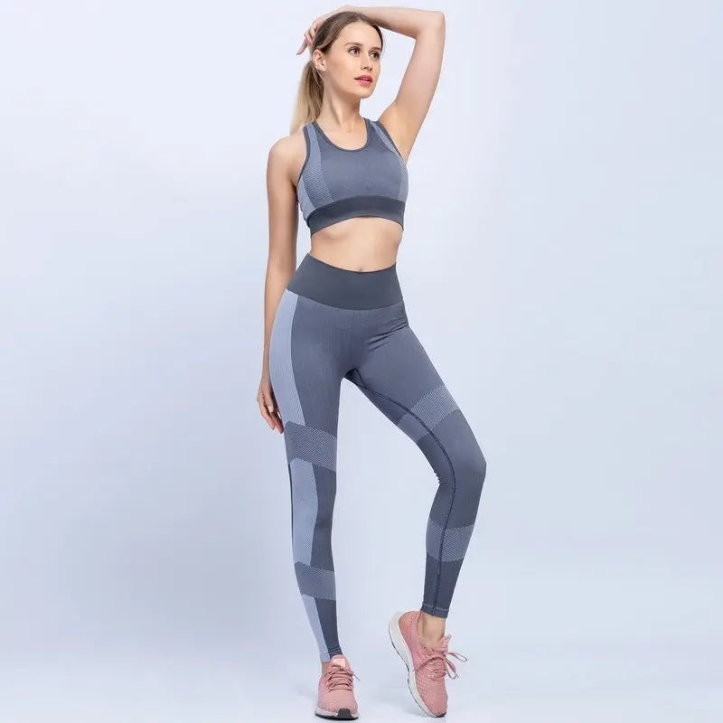 Fitness sport seamless yoga set null